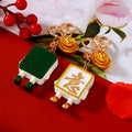 Ruyi Mahjong Tile Keychains with Two Matching Chinese Character Designs view 4