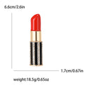 Red Lipstick Brooch with Detailed Metal-tone Finish view 5