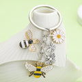 Bee and Honeycomb Charm Keychains in 34 Pictured Variations for Bags and Keys view 4