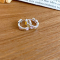 Silver Tone Enamel Hoop Earrings In Four Playful Designs view 8