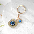 Rhinestone Evil Eye Keychains Gold Silver Eight Shapes view 8