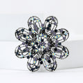 Openwork Crystal Flower Brooch in Four Finishes Jacket and Scarf Accessory view 3
