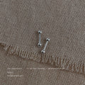 Silver Ball Barbell Ear Bone Studs Three Ball Size Options view 7