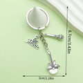 Guitar, Piano and Music Note Charm Keychains in 17 Pictured Variations for Bags and Keys view 9