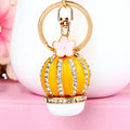 Jeweled Cactus Keychains in Green and Yellow with Wrist Loops view 7