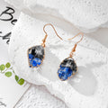 Wire Wrapped Irregular Gradient Resin Drop Earrings 5 Colors view 4