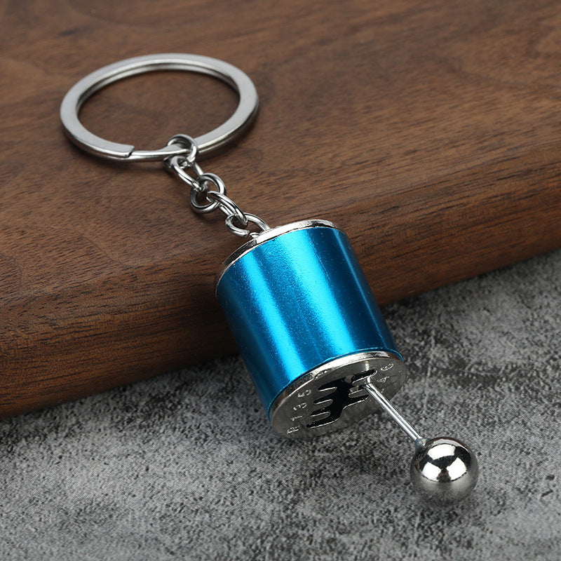 Manual Gear Shift Model Metal Keychain Stress Relief Toy Charm