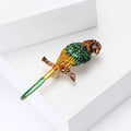 Multicolor Enamel Parrot Brooch Branch Perch Alloy Pin view 3