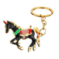Unicorn Metal Split Ring Keychain in Eight Color and Finish Styles view 5