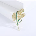 Golden Wheat Brooch In 1 Style With Polished Metal And Decorative Details view 6