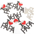 I Love Mom Dad and Papa Enamel Word Charms in Three Styles view 6