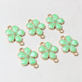 Colorful Enamel Flower Connector Charms in Eleven Options view 12