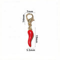 Slim Enamel Chili Pepper Charms with Lobster Clasps in 12 Colors view 3