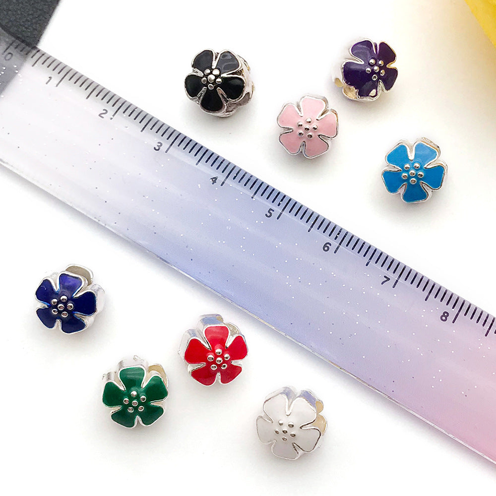 Antique Zinc Alloy Heart Flower Charm Pendants