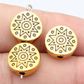 Sunburst Coin Beads in Three Antique Metal Finishes view 4