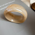 Wide Irregular Marbled Resin Bangle Bracelets Five Colors view 2