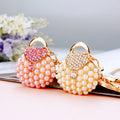 Pearl Mini Handbag Keychains in Pink White and Assorted Colors view 7