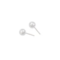 Five Size Classic White Pearl Look Round Stud Earrings view 5