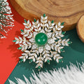 Layered Crystal Snowflake Brooch in Five Center Colors view 2