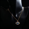 Rhinestone Evil Eye Pendant Necklaces Gold Silver Four Styles view 6