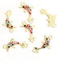 Rhinestone Dolphin Two Loop Connector Charms in Four Styles view 8