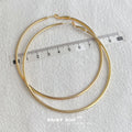 Thin Round Hoop Earrings In Six Sizes And Silver Gold Tones view 12