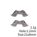 Curved Angel Wing Spacer Bead in 1 Finish for Jewelry Making view 4
