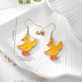 Gold Tone Yellow Duck Drop Earrings in Eleven Playful Designs view 2