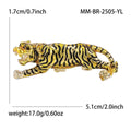 Striped Tiger Enamel Brooch Decorative Lapel Pin For Jackets And Scarves view 9