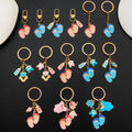 Fourteen Pink and Blue Baby Footprint Metal Keychain Designs view 2