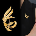 Gold Tone Ribbon Bow Metal Brooch Pin 6.5 x 3.5 cm view 5