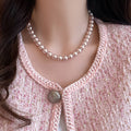 Soft Pink Pearl Bead Necklace Single And Layered Styles view 2