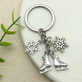 Metal Christmas Charm Keychains in 8 Winter Holiday Styles view 3