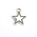 Beaded Edge Star Charm Metal Jewelry Making Component In 3 Finishes view 3