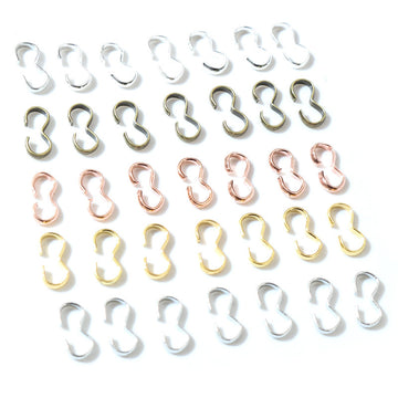 S-Shaped Jewelry Connectors in Five Metal Finishes