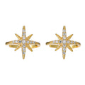 Crystal Starburst Ear Cuffs - One Style Polished Decorative Design view 5
