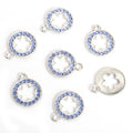 Crystal Circle and Five Petal Flower Charms in Three Colors view 11