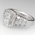 Geometric Baguette Cluster Ring In Gold And Silver Tones view 4