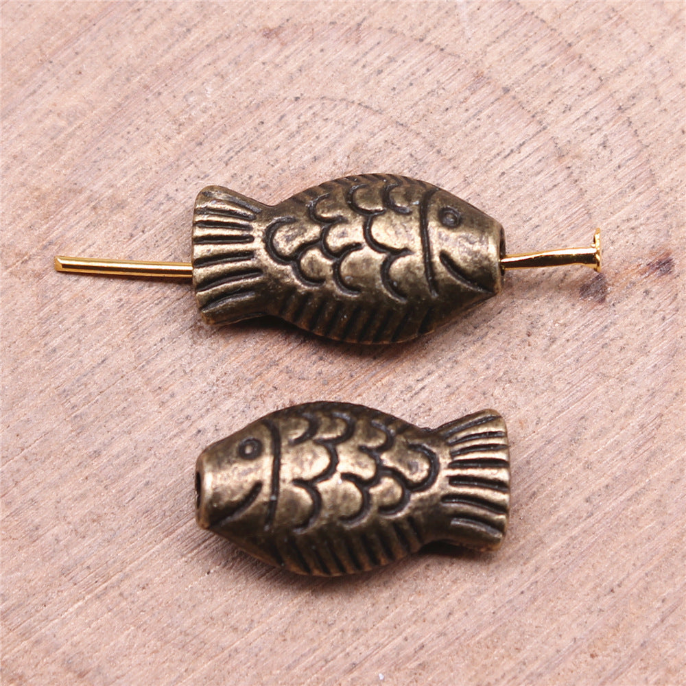 9x17mm 2.5g Zinc Alloy Fish Loose Metal Beads for DIY Bracelet Necklace Jewelry Making
