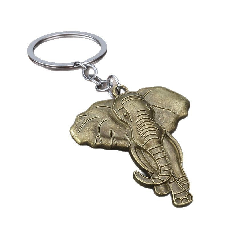 Vintage Elephant Alloy Keychain Travel Souvenir Gift Pendant