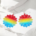 Silver Tone Rainbow Openwork Metal Hook Earrings in Eight Designs view 10