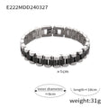Watch Band Link Bracelets Gold Black Steel Two-Tone view 6