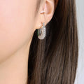 U-Shape Enamel Rhinestone Huggie Hoop Earrings Gold Steel view 11