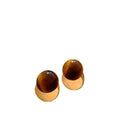 Brown Cabochon Round Gold Tone Stud Earrings Jewelry Design view 5