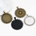 Round Pendant Bezel Trays in Twenty Five Frame Styles view 2