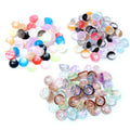 Mixed Color Round Resin Cabochons with Flat Backs for Crafts view 1