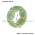 Wide Resin Stretch Bracelet Gold Spacers Multicolor view 6