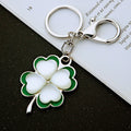 Glitter and Cat Eye Four Leaf Clover Keychains in Two Distinct Styles view 2