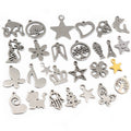 Mixed Mini Stainless Steel Symbol Charms in Silver Tone view 5
