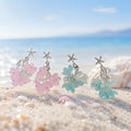 Starfish Shell Petal Cascade Stud Earrings in Two Colors view 3